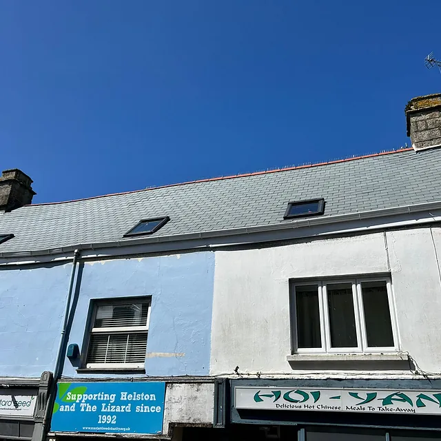 New tiled roof with skylight window.