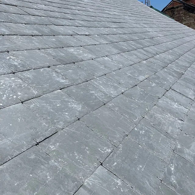 Slate tiled roof