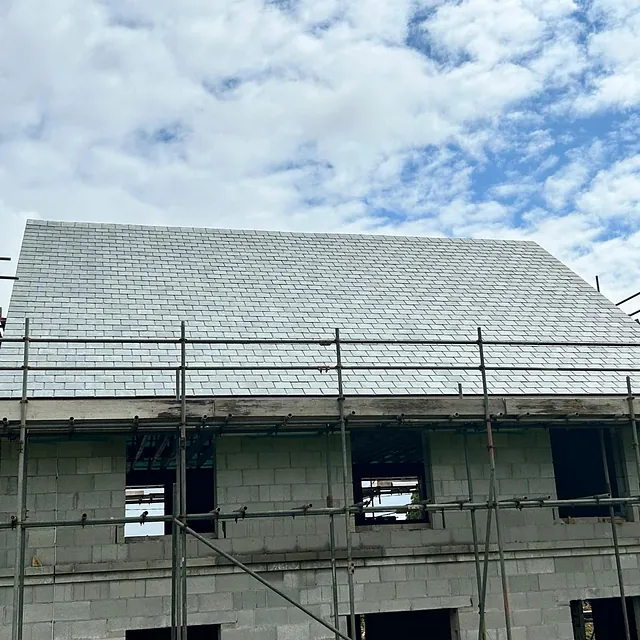 Slate tiled roof