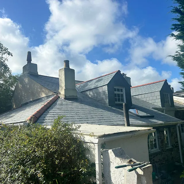 After new roof restoration in cornwall